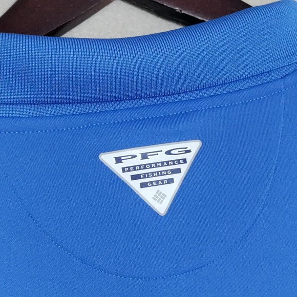 Columbia PFG Men's Terminal‎ Tackle Texas Flag Polo Shirt Size XXL 2XL Blue NWT - Picture 10 of 16